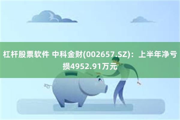 杠杆股票软件 中科金财(002657.SZ)：上半年净亏损4952.91万元