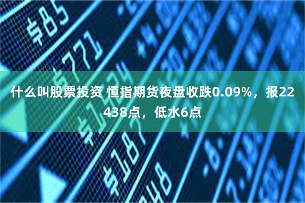 什么叫股票投资 恒指期货夜盘收跌0.09%，报22438点，低水6点