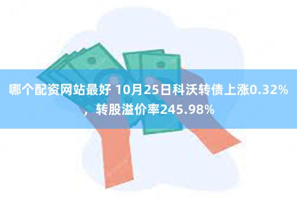 哪个配资网站最好 10月25日科沃转债上涨0.32%，转股溢价率245.98%