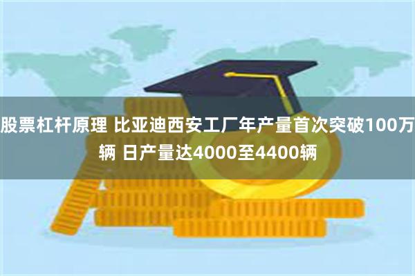 股票杠杆原理 比亚迪西安工厂年产量首次突破100万辆 日产量达4000至4400辆